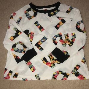 “WILD” 3/4 Sleeve Satin Shirt